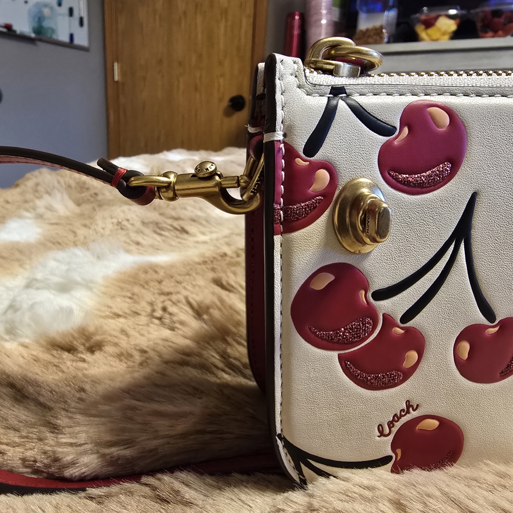 Coach Nolita 19 Cherry Print Small Purse - White/Red - New No Tags - Picture 3 of 10